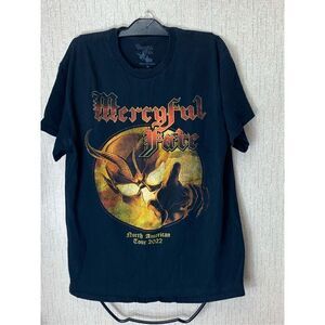 Merciful Fate Men's Black Short Sleeve Round Neck Graphic Tour 2022 Tee Medium